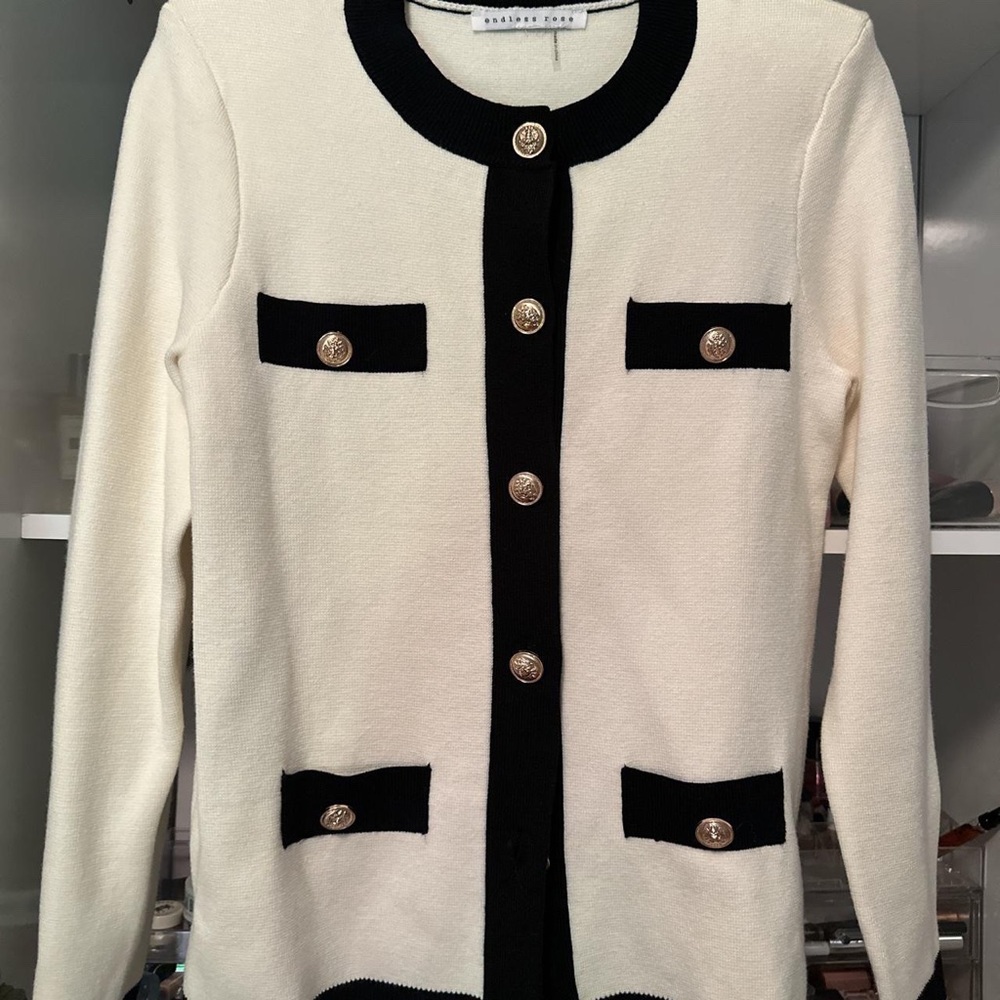 Endless rose gold button knit cardigan